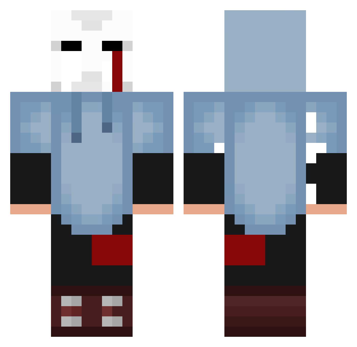 RizzGodJerald Minecraft skin, front and back view