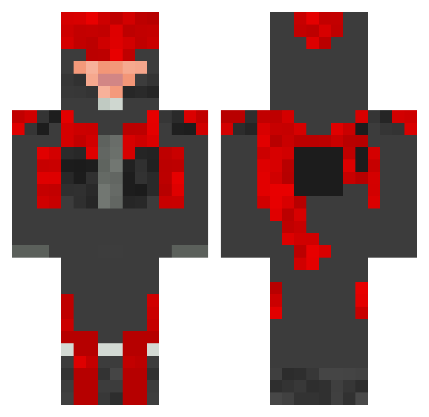 SuperKot7 Minecraft skin, front and back view