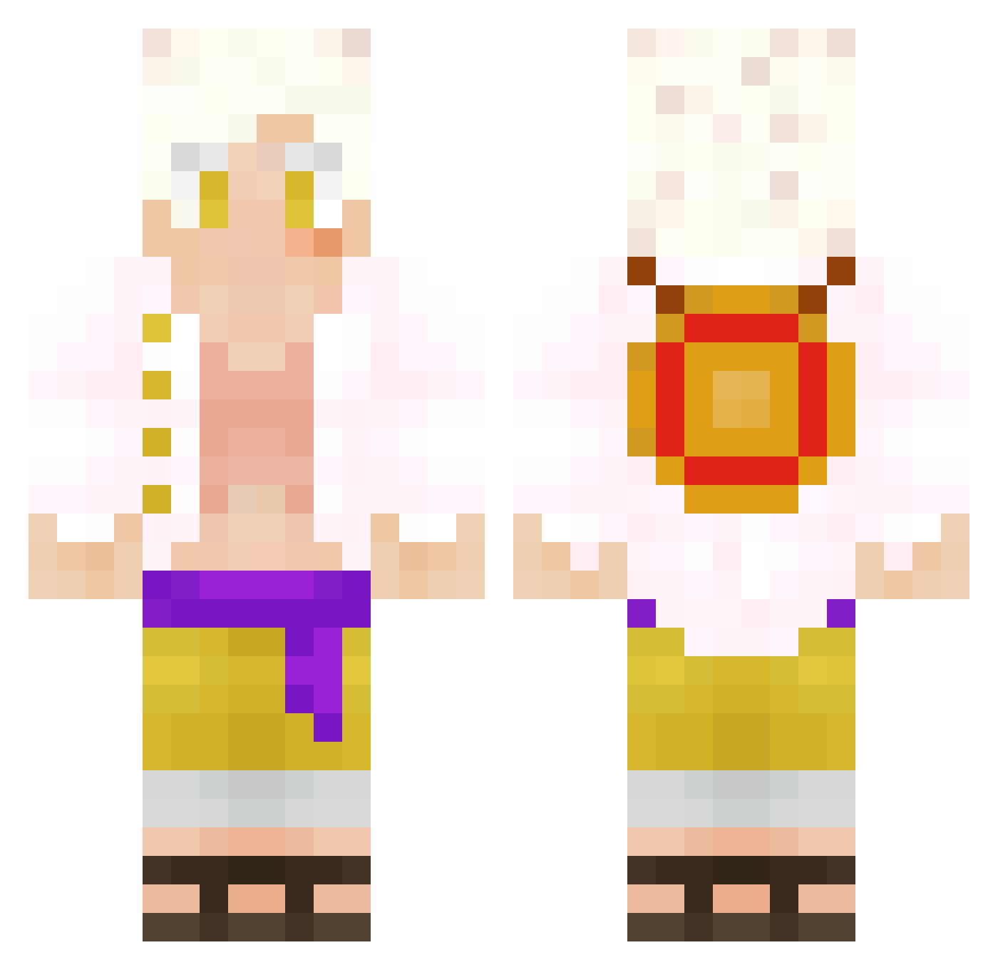 Twixy565 Minecraft skin, front and back view
