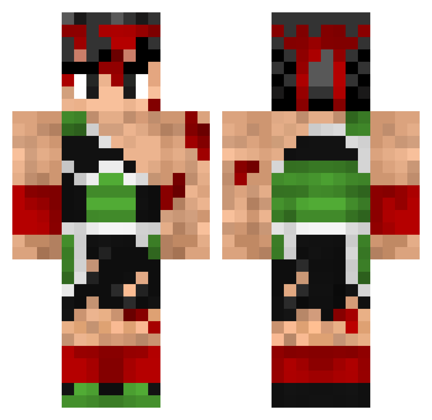 Heo Minecraft skin, front and back view
