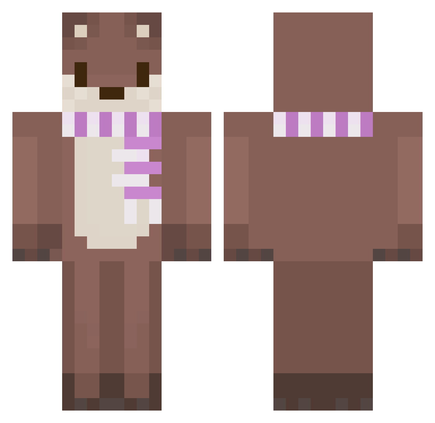 Nike_sweatshop Minecraft skin, front and back view