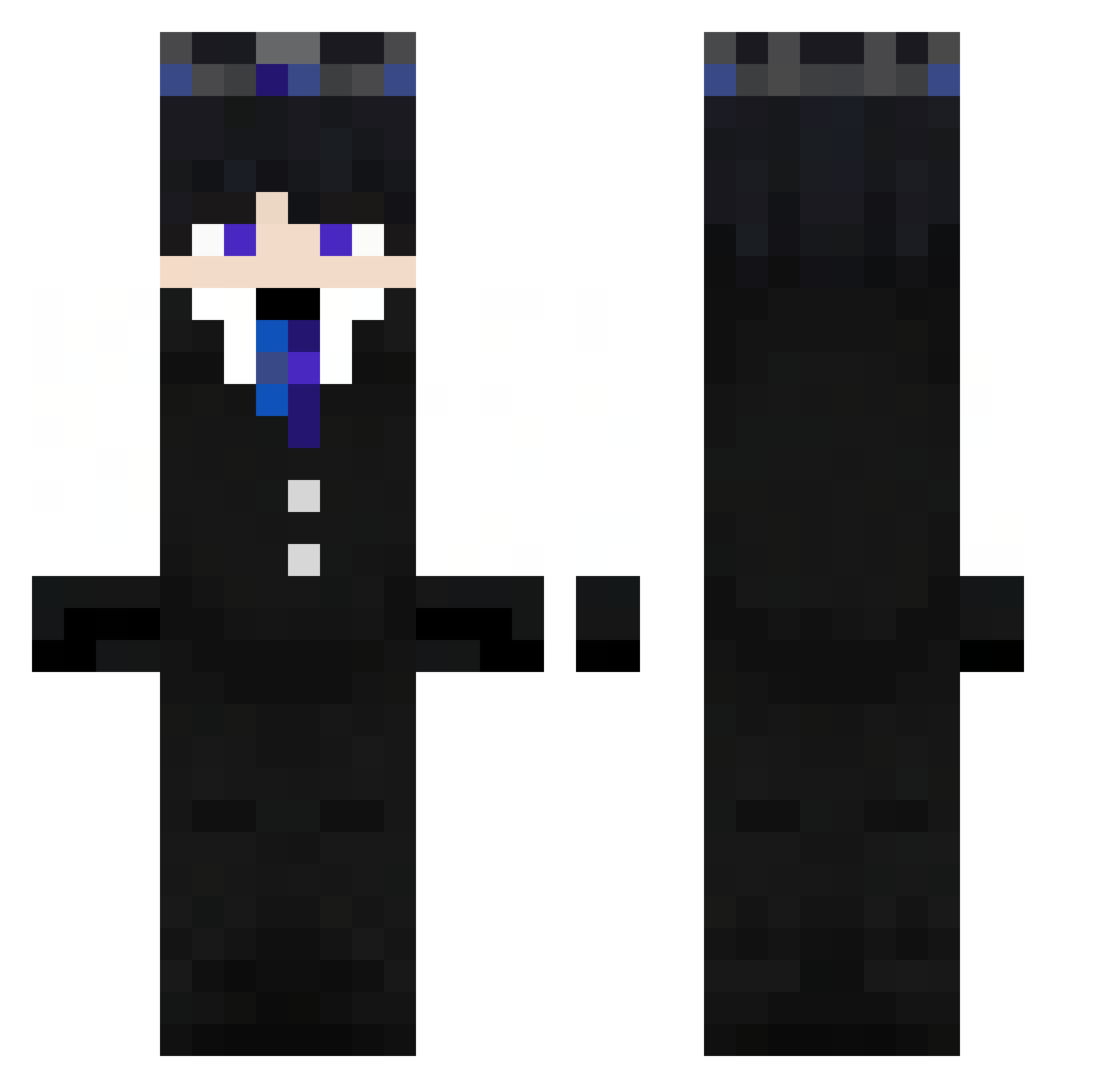 Zorvo_ Minecraft skin, front and back view
