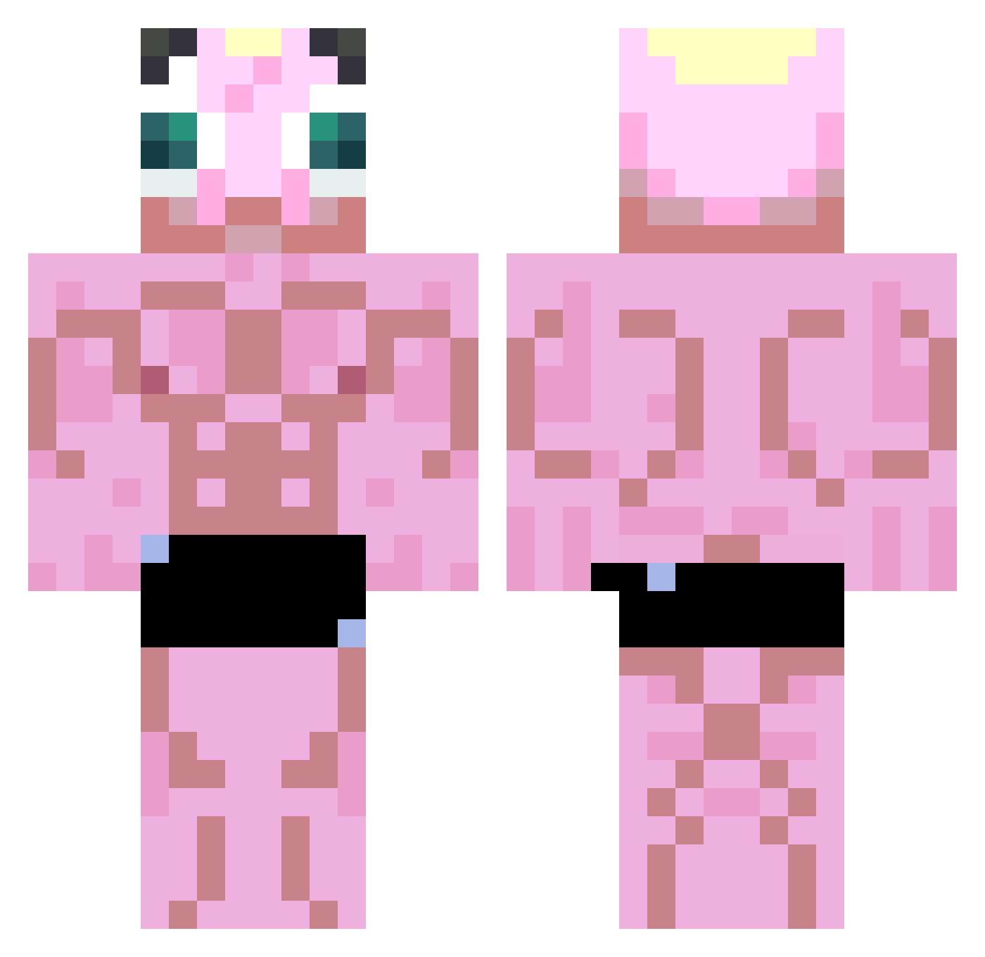 SoonerOrLater Minecraft skin, front and back view