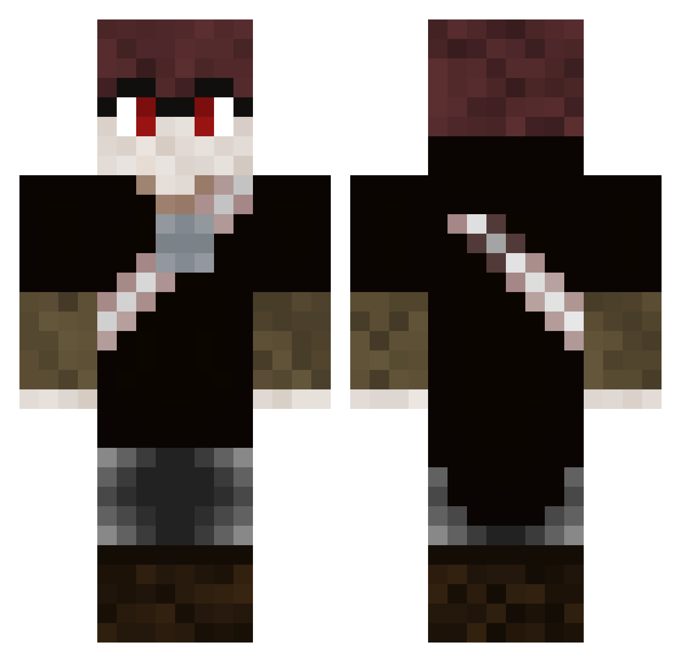 Serynn Minecraft skin, front and back view