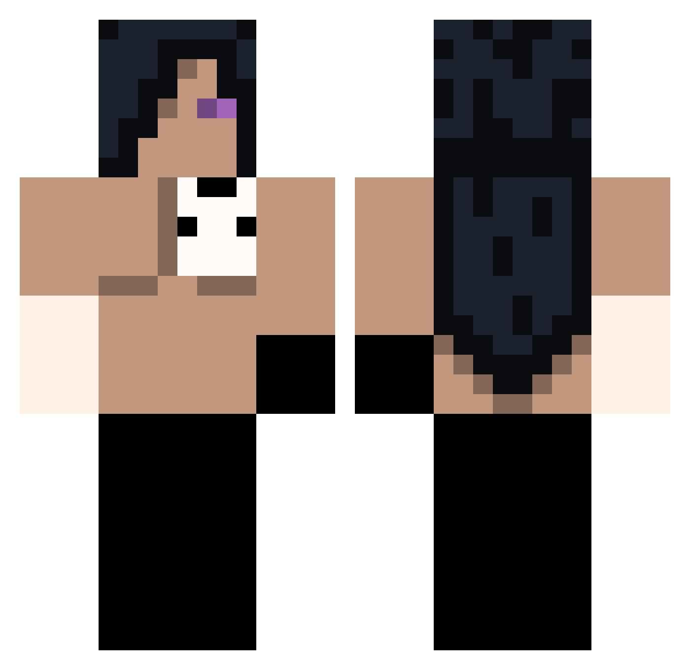 Ehleminator Minecraft skin, front and back view