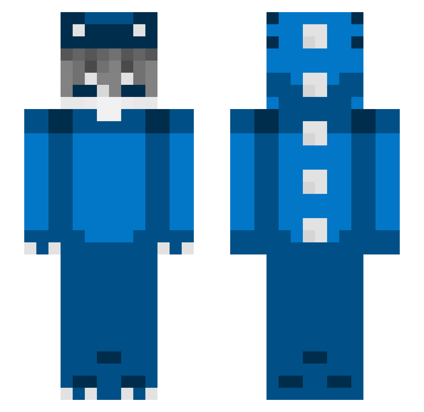 Namtsu Minecraft skin, front and back view
