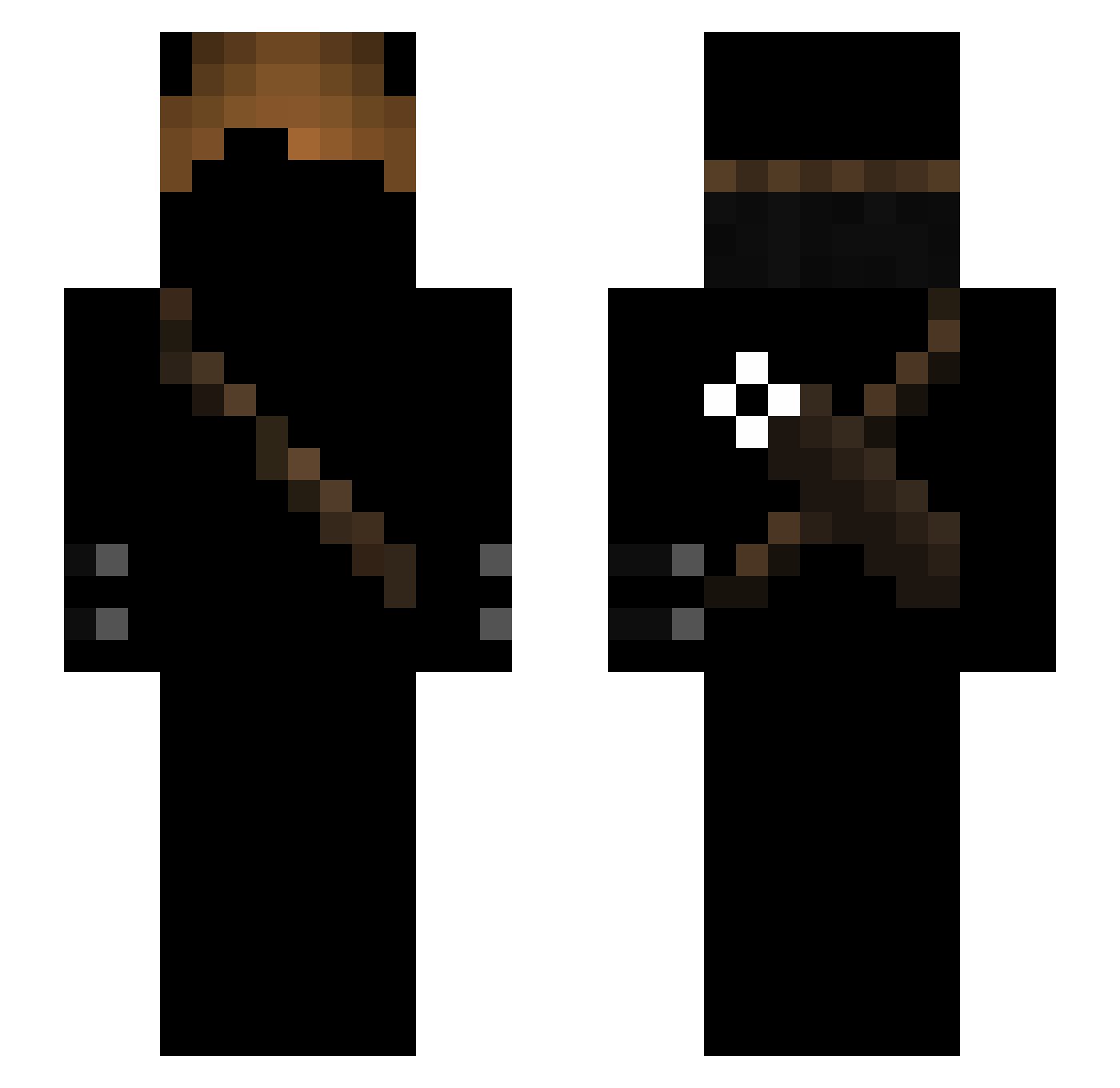 jinete Minecraft skin, front and back view