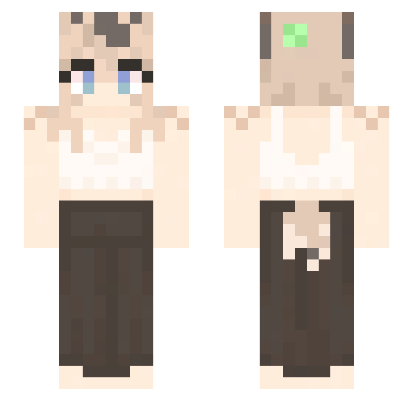 wyntea Minecraft skin, front and back view