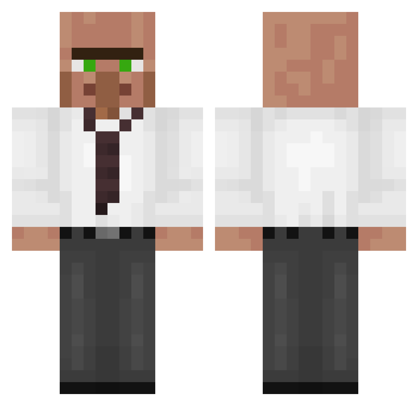 TAPUX Minecraft skin, front and back view