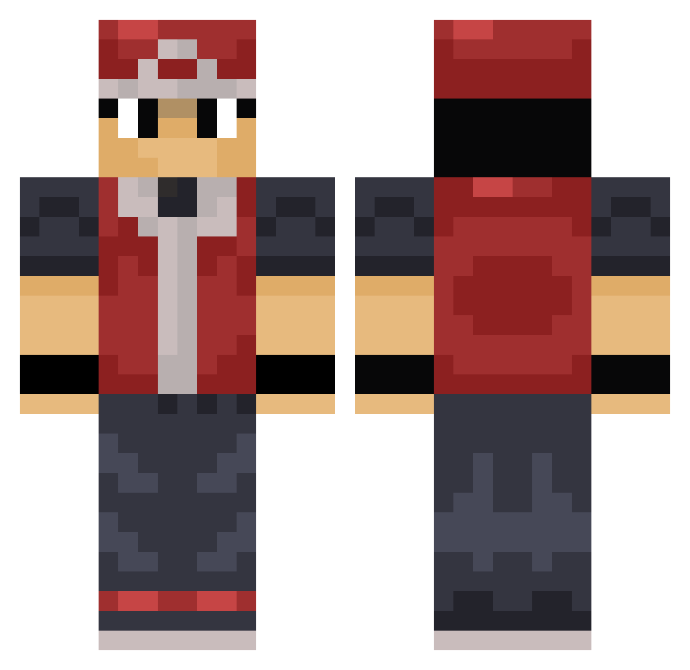 EJrAP Minecraft skin, front and back view