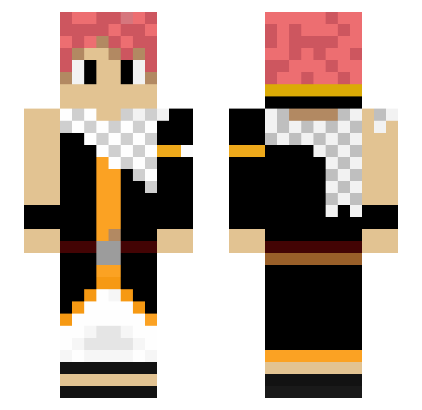 Vladdiee Minecraft skin, front and back view