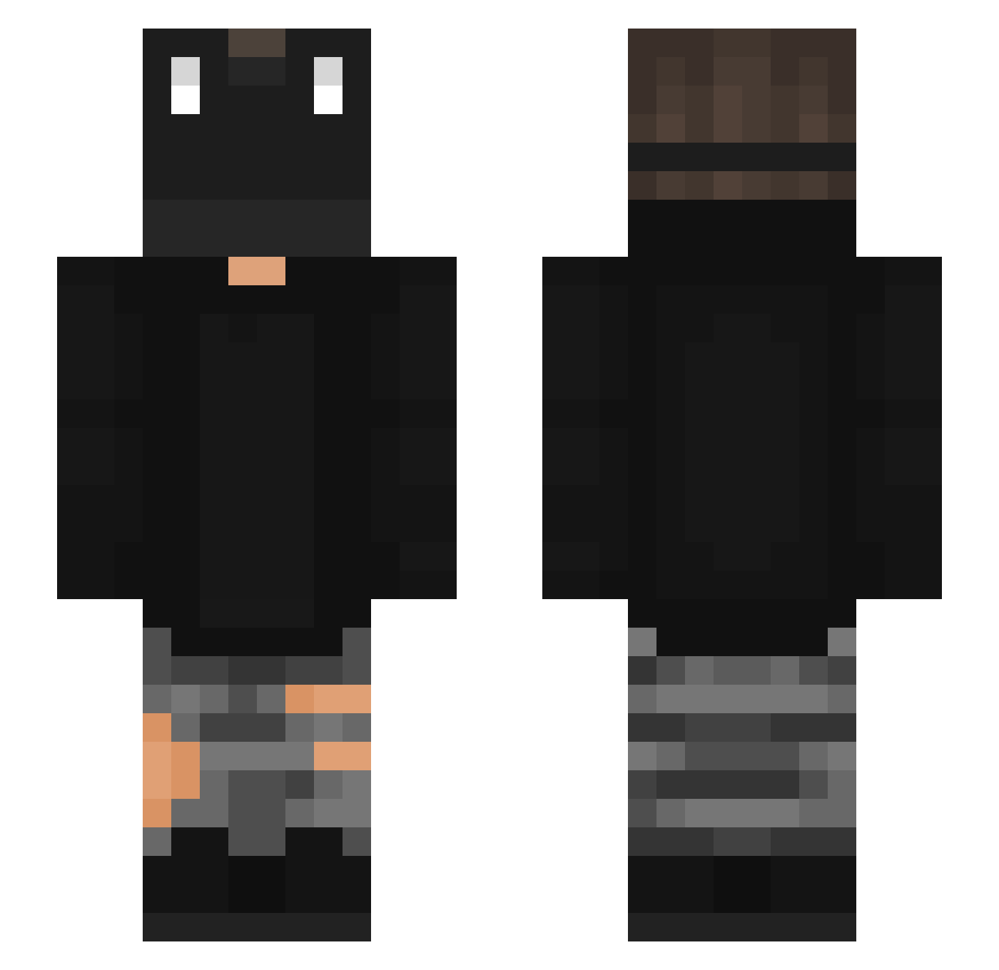 Zarixxx Minecraft skin, front and back view