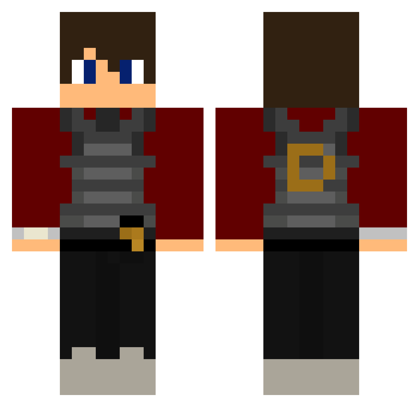 Rean31 Minecraft skin, front and back view