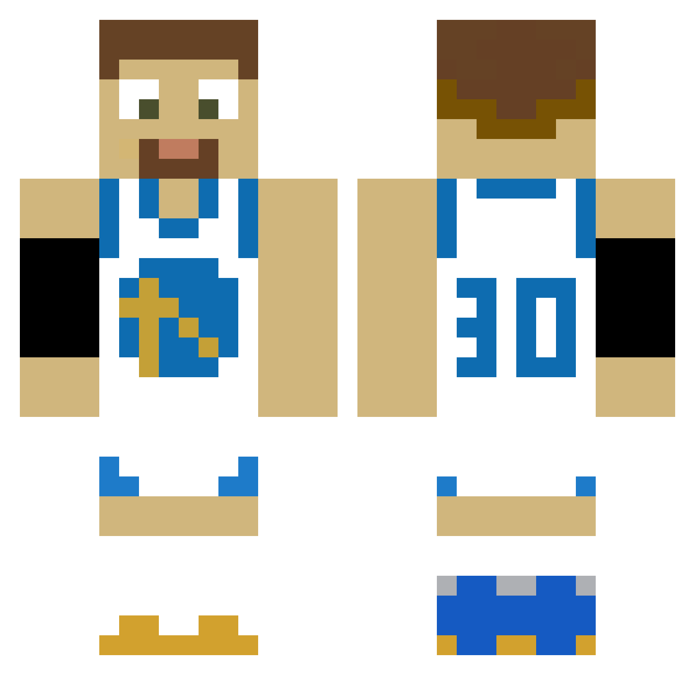Fairly_Lama Minecraft skin, front and back view