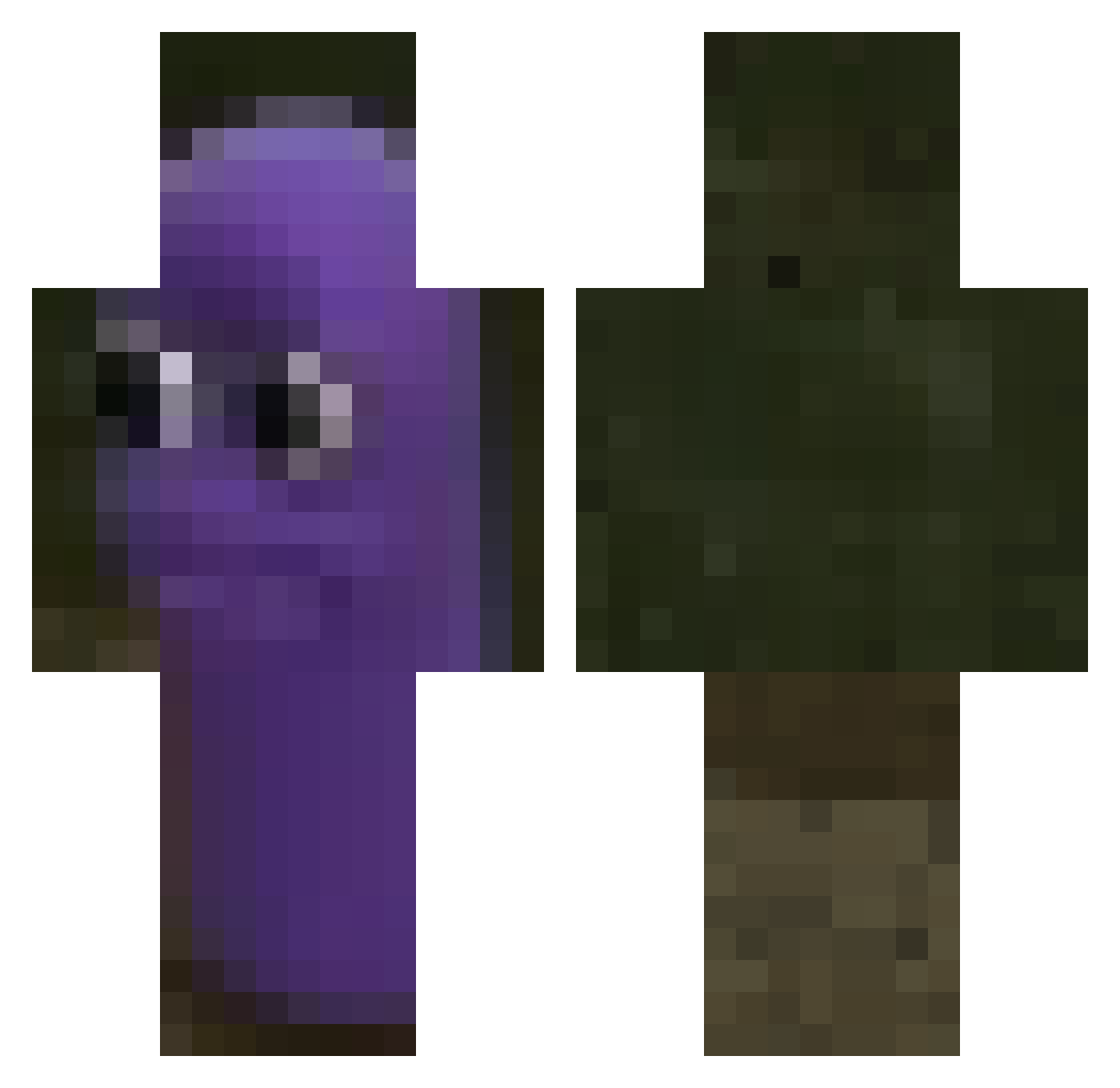 DutuMochito Minecraft skin, front and back view