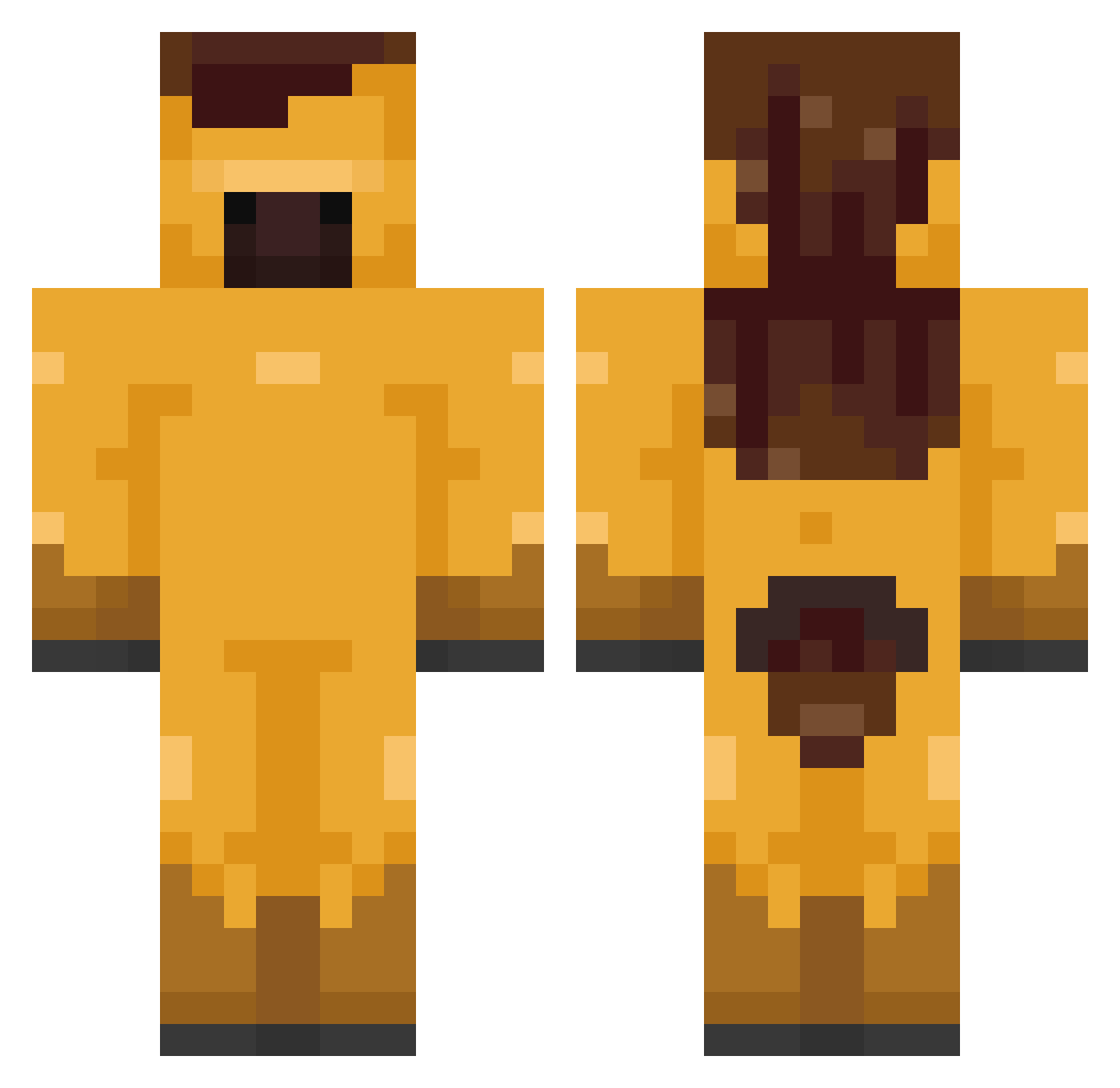 AnomalieViolette Minecraft skin, front and back view