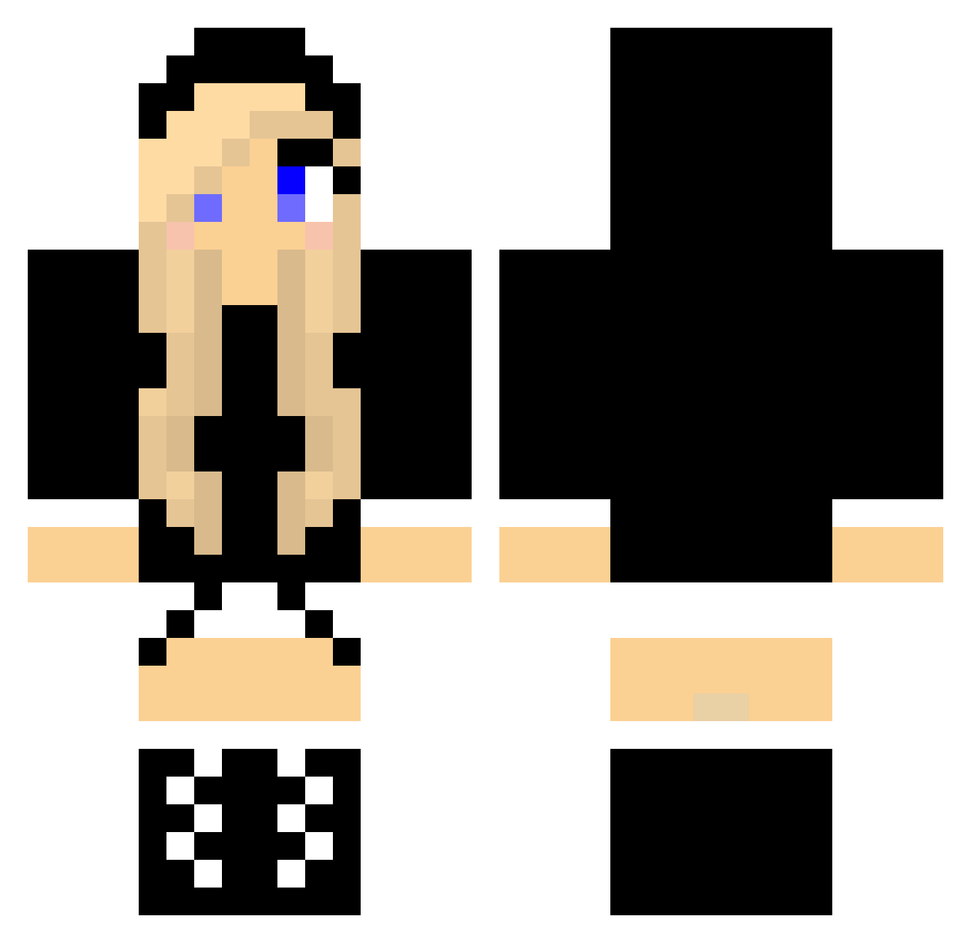 Pusheen_2011 Minecraft skin, front and back view