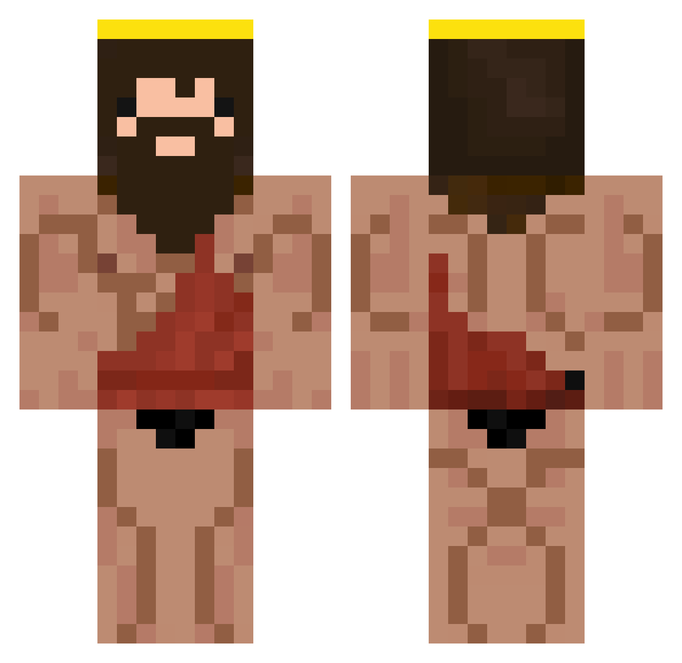 iasleonel Minecraft skin, front and back view
