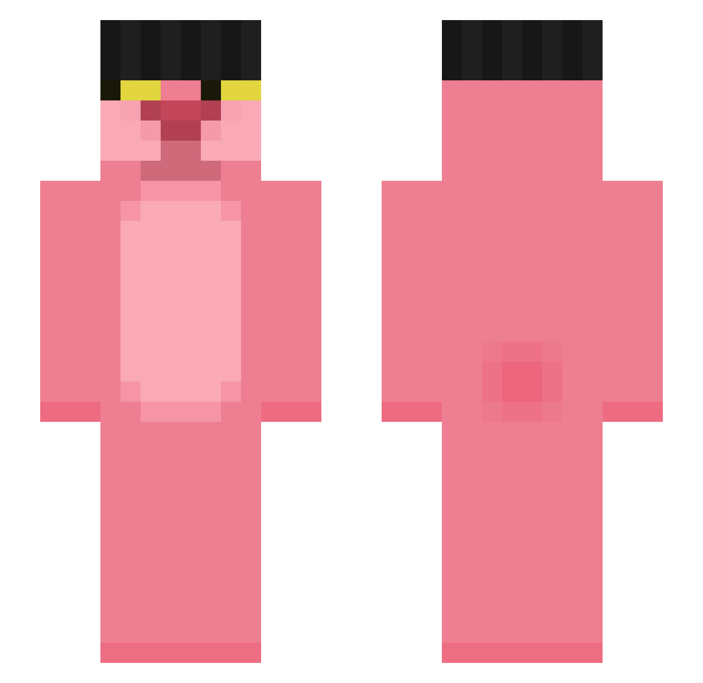 Slzne Minecraft skin, front and back view