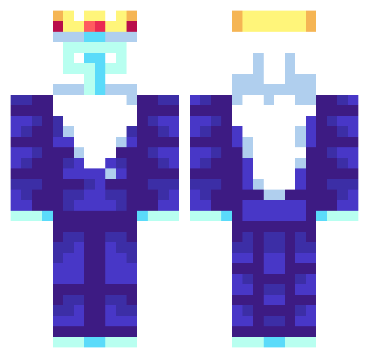 TikiTree_ Minecraft skin, front and back view