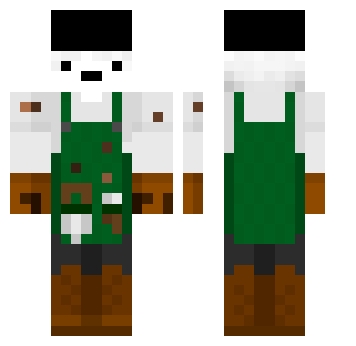 DonBigEmlGeduald Minecraft skin, front and back view