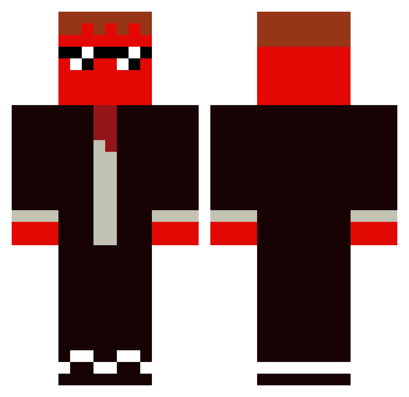 zen1310 Minecraft skin, front and back view