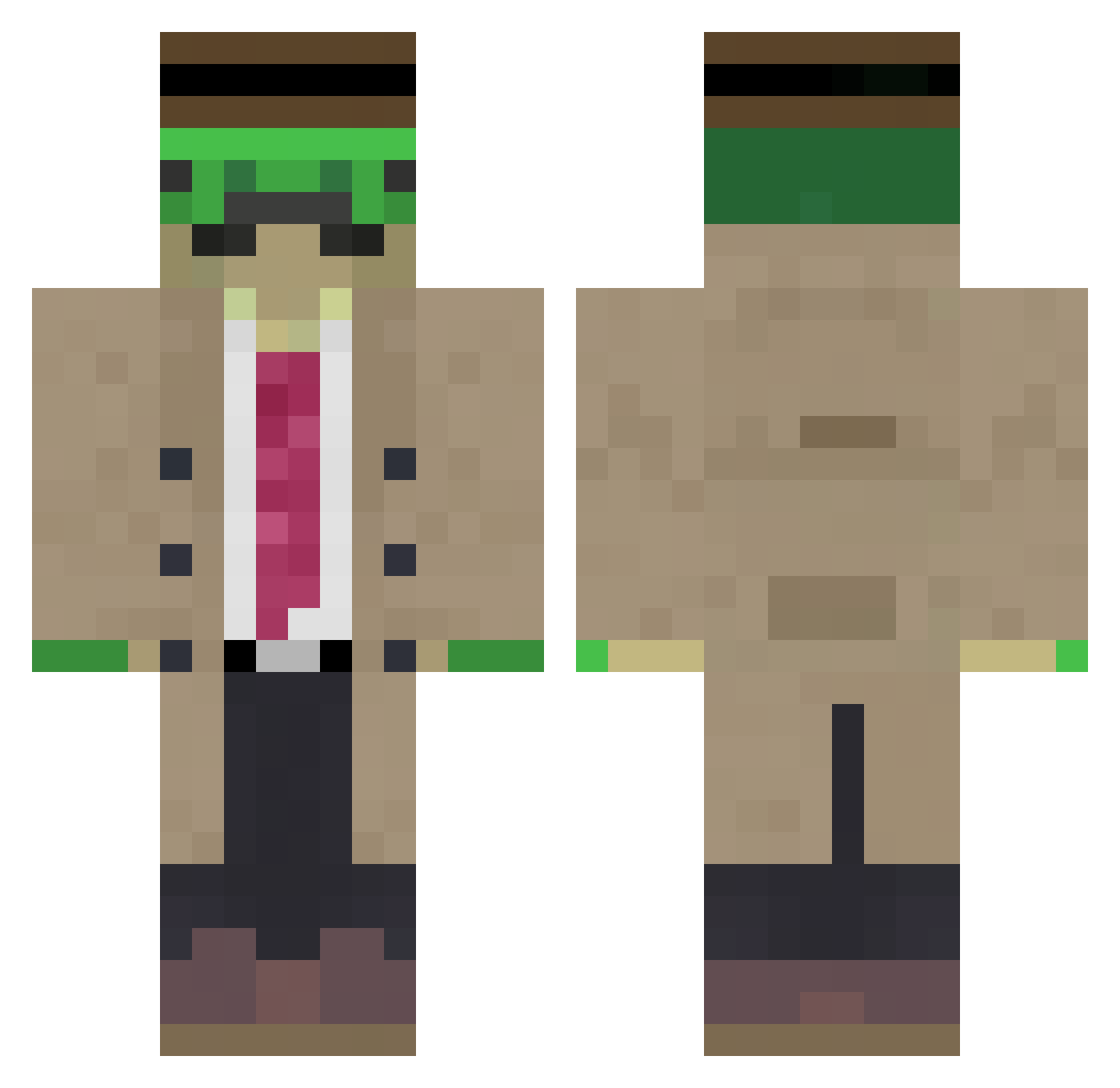 colosso59 Minecraft skin, front and back view