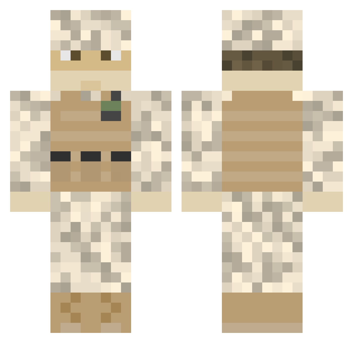 KombatKarl34 Minecraft skin, front and back view