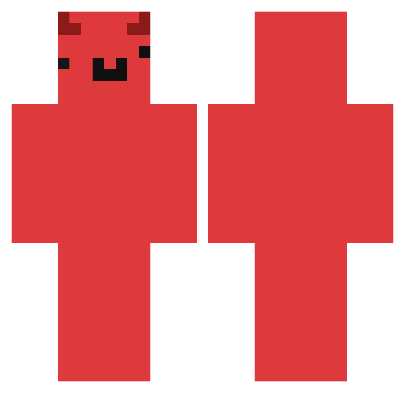 DerDev04 Minecraft skin, front and back view