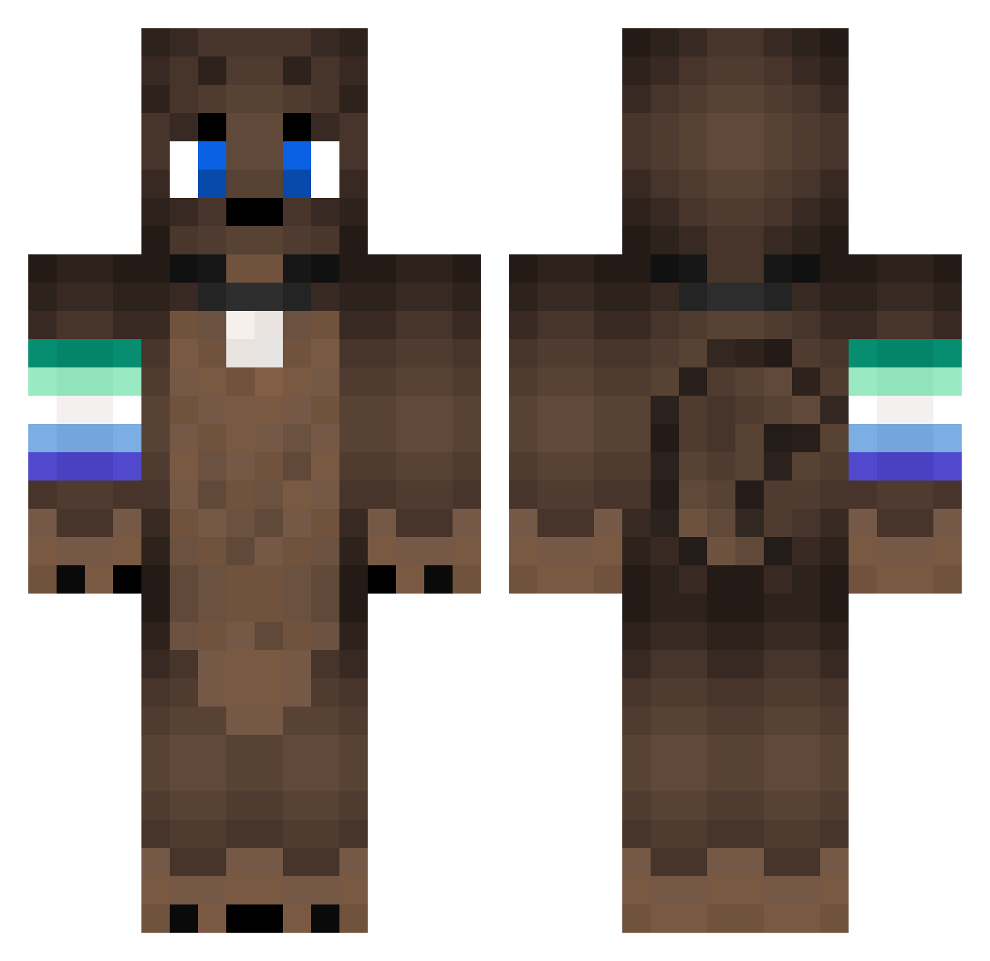 cjbi Minecraft skin, front and back view