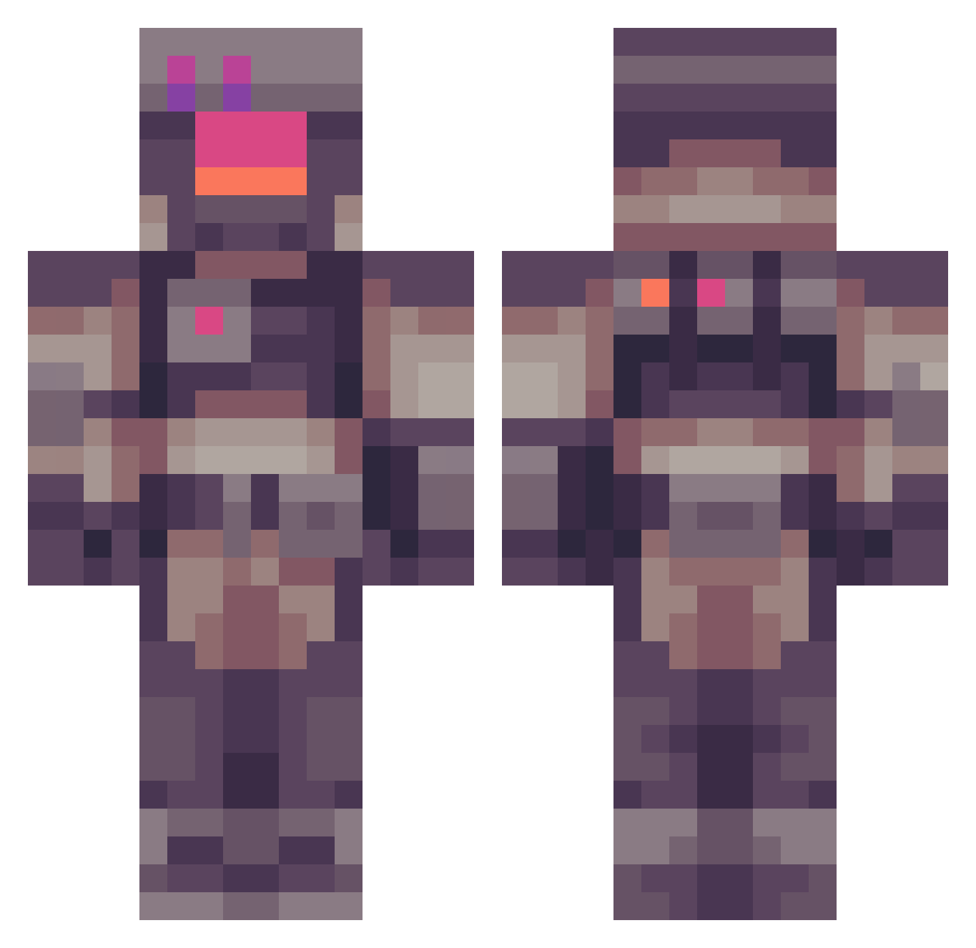 QuailQuazi Minecraft skin, front and back view