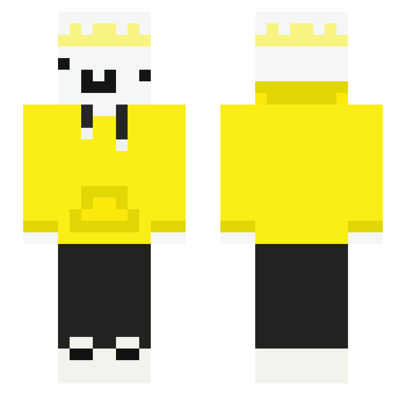 sBeanx Minecraft skin, front and back view
