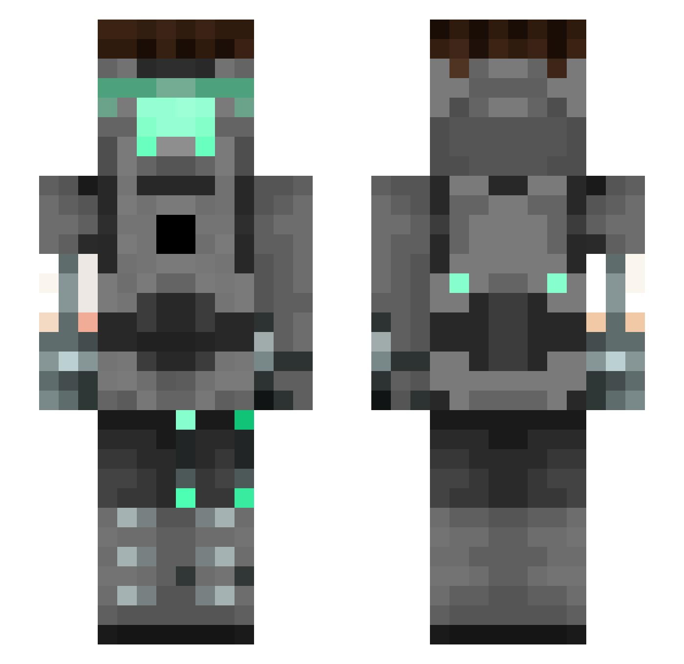 chronuss007 Minecraft skin, front and back view