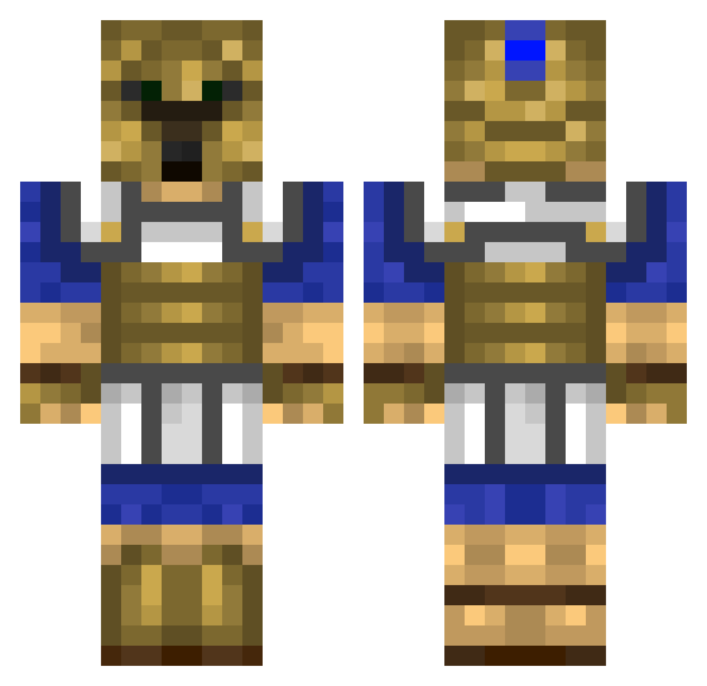 MarshallNoob Minecraft skin, front and back view