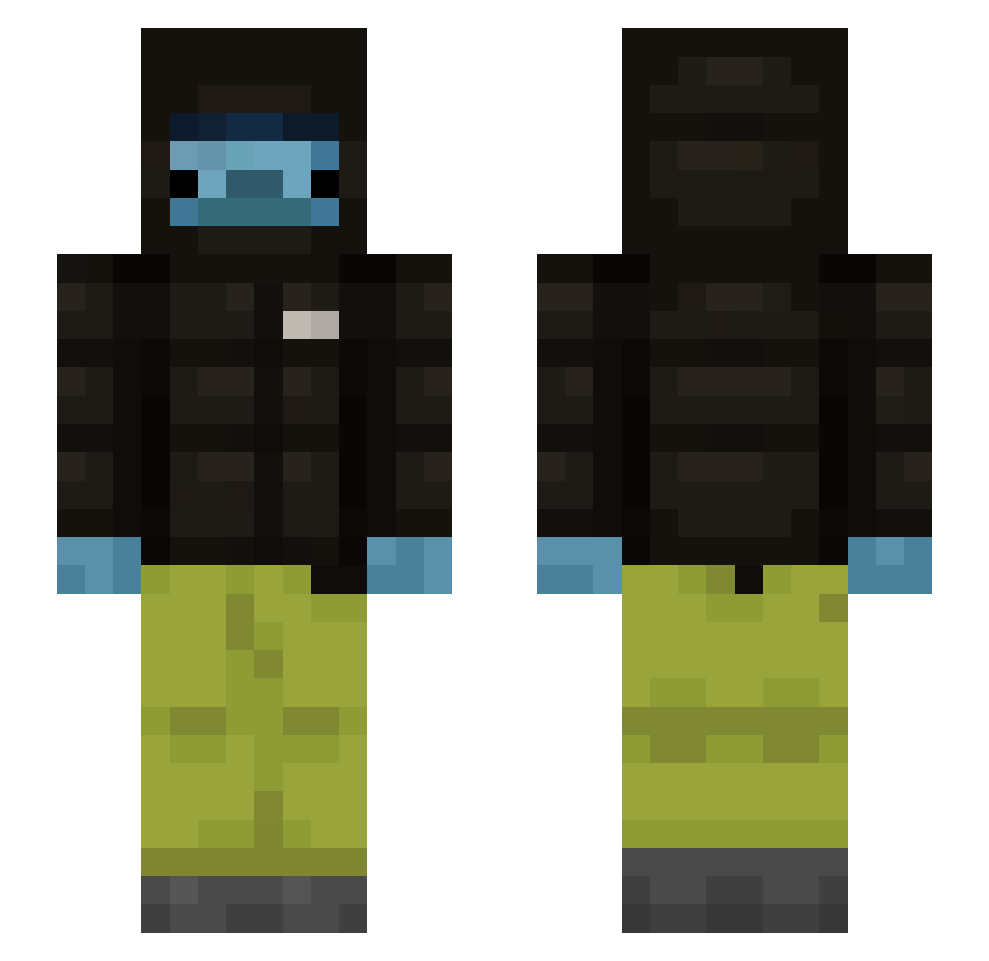 zxxan_ Minecraft skin, front and back view