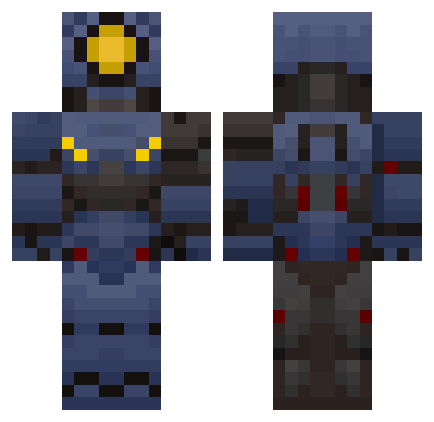 Kokitomon Minecraft skin, front and back view