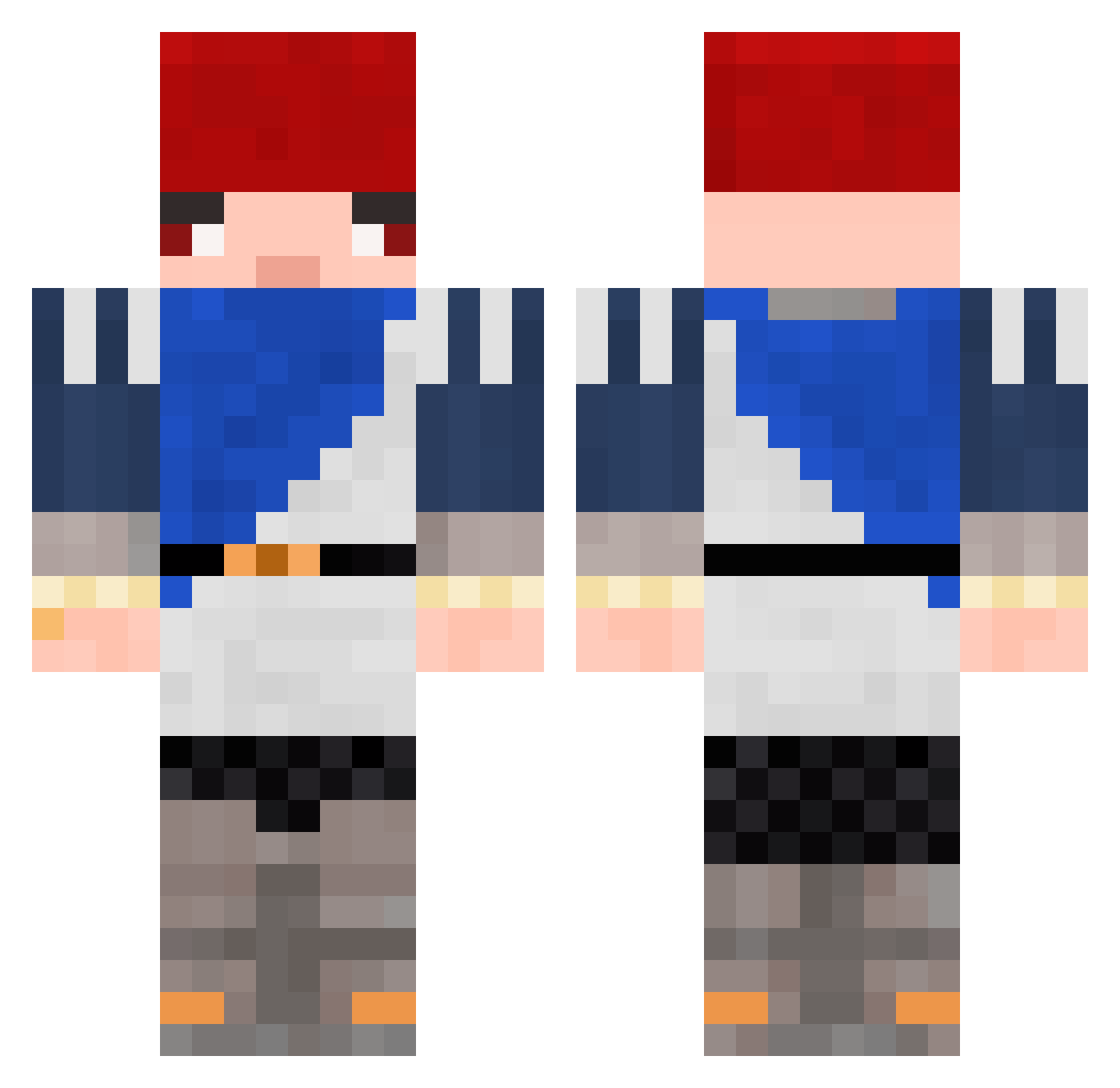 Q_FrancuZ Minecraft skin, front and back view