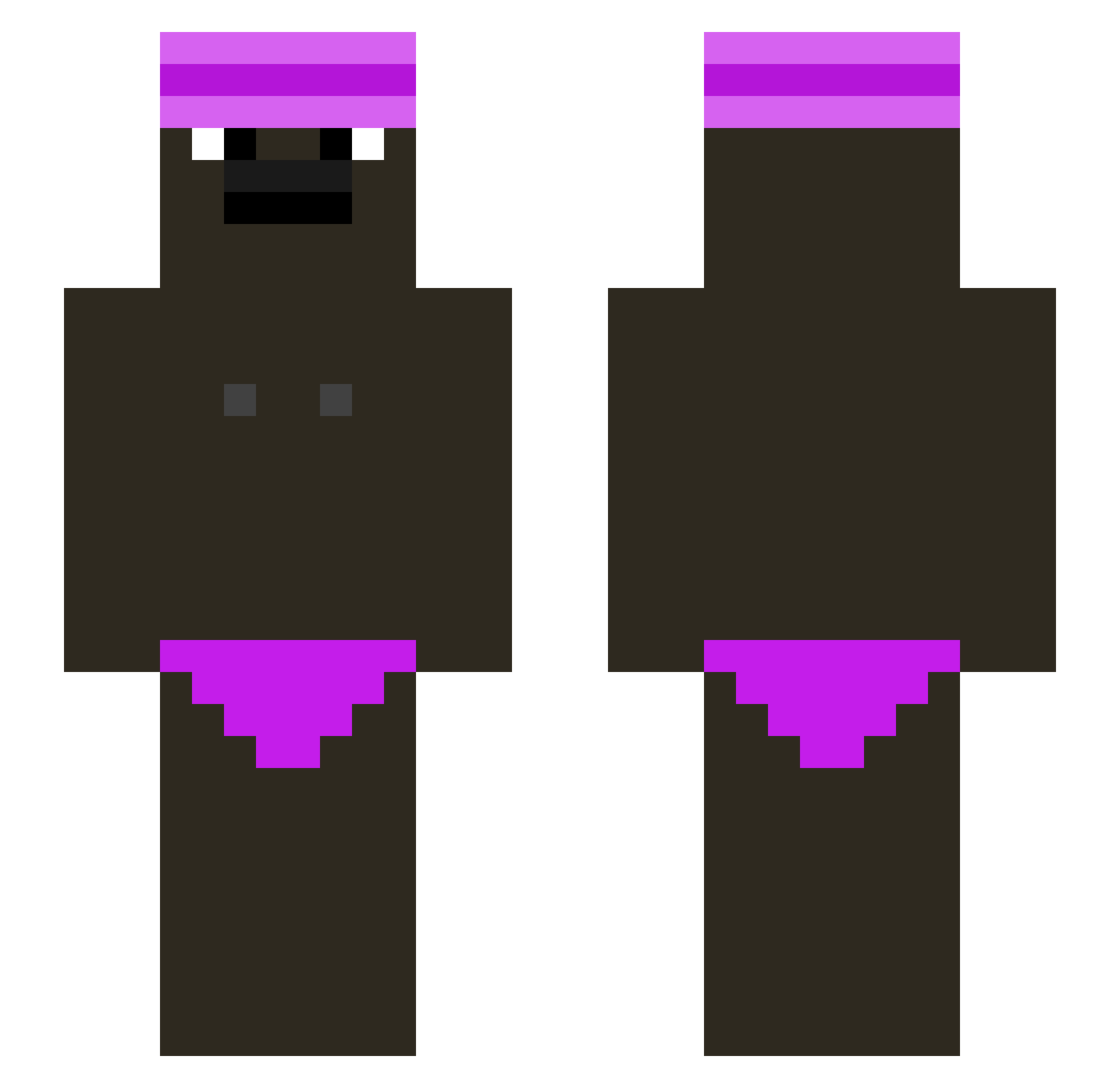 flaxenlace Minecraft skin, front and back view