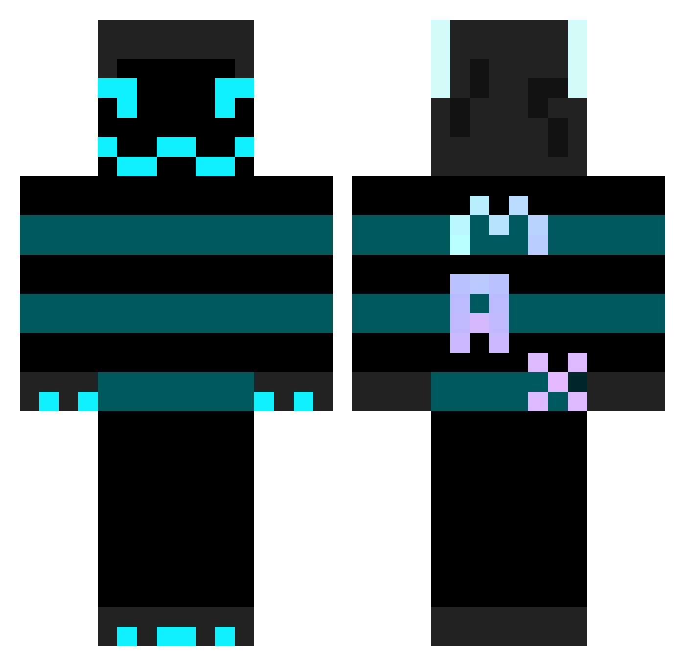 GamingMax_En Minecraft skin, front and back view