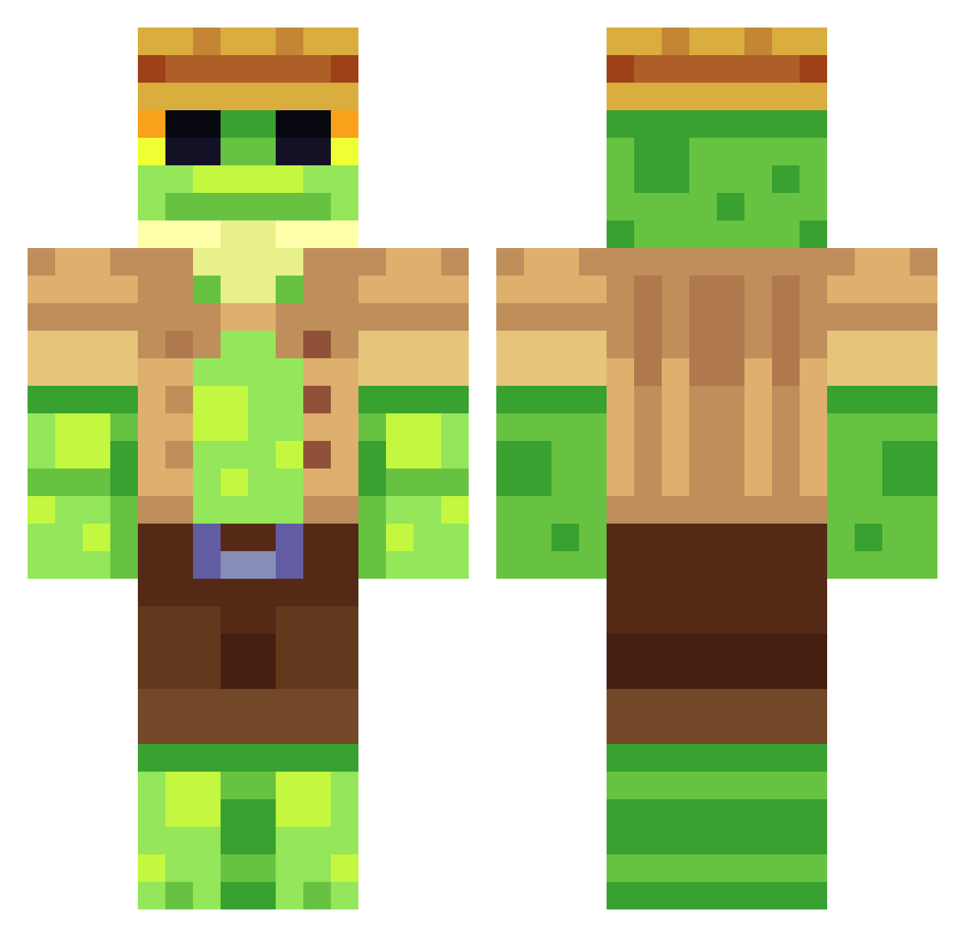 sang_00 Minecraft skin, front and back view