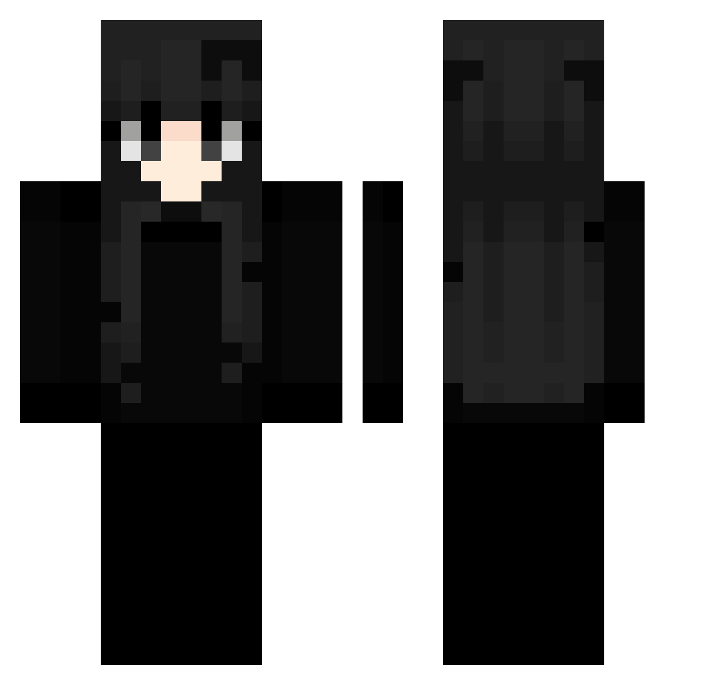 s0n1cc Minecraft skin, front and back view