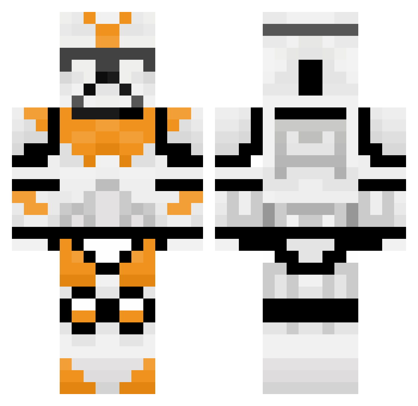 Hilow25 Minecraft skin, front and back view