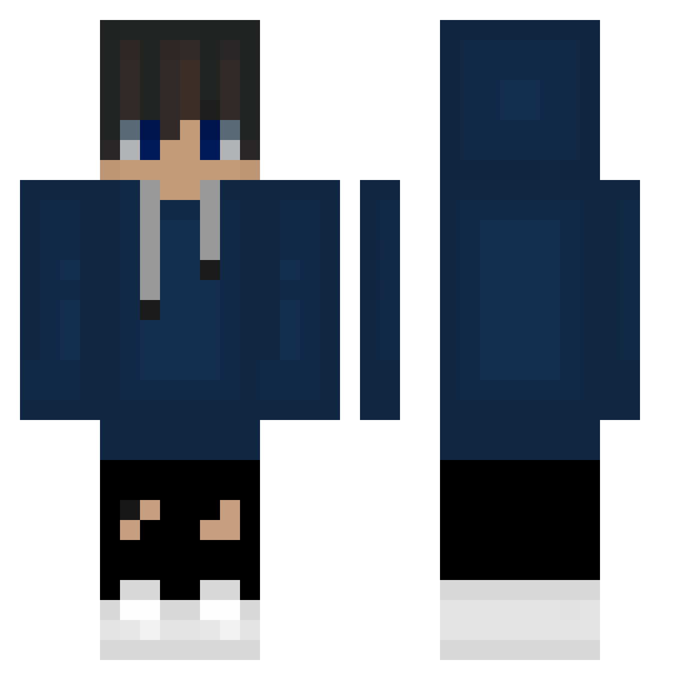 _AnshxOP Minecraft skin, front and back view