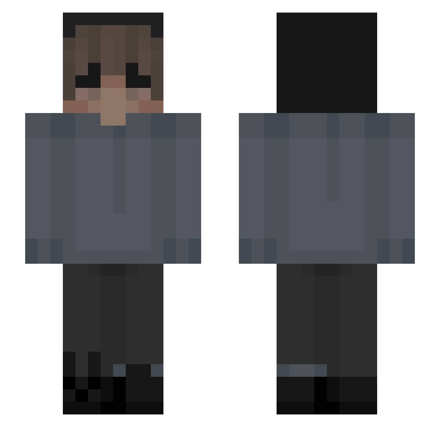 SilasGamer1 Minecraft skin, front and back view