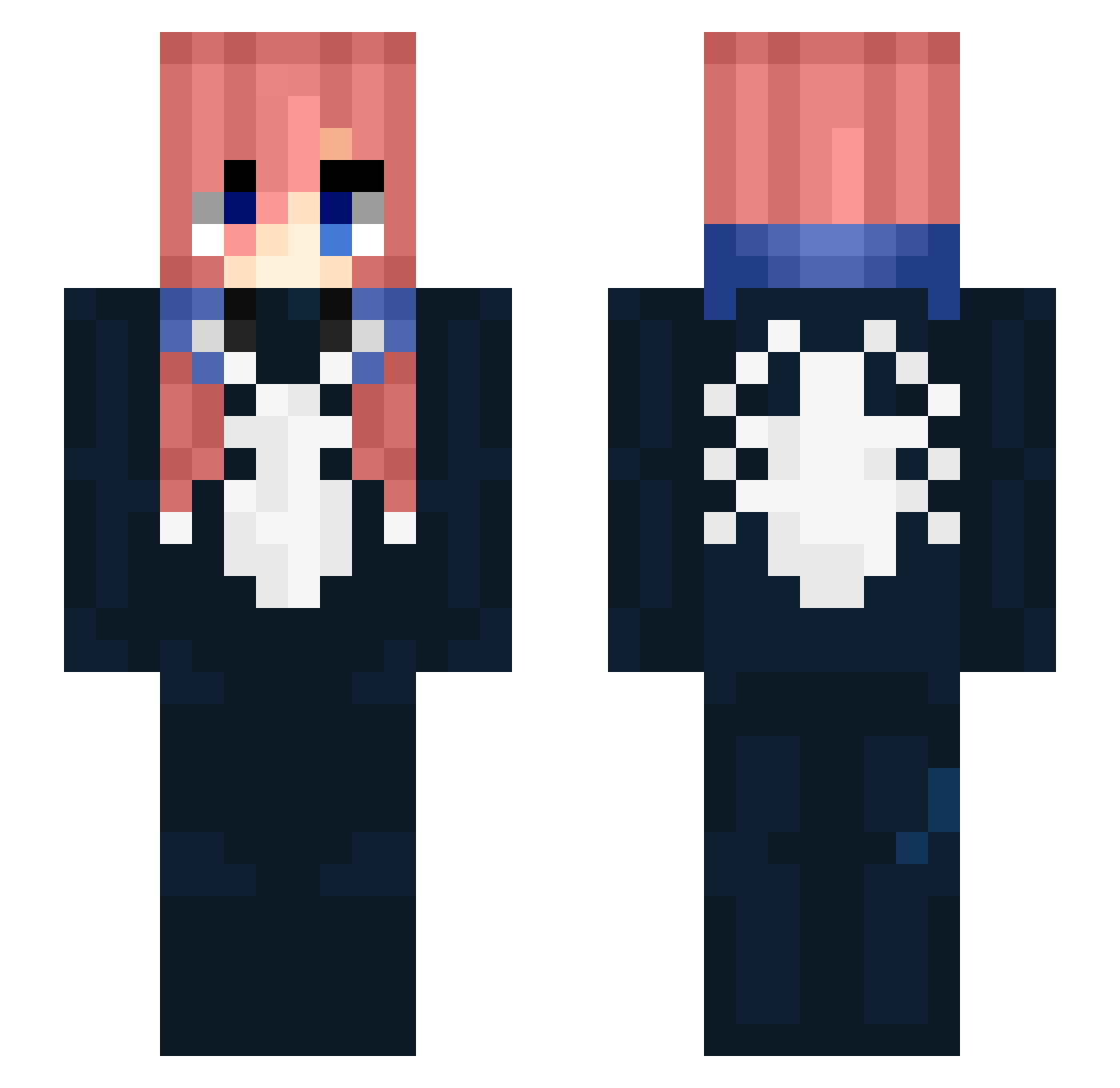 Darkfire_01 Minecraft skin, front and back view