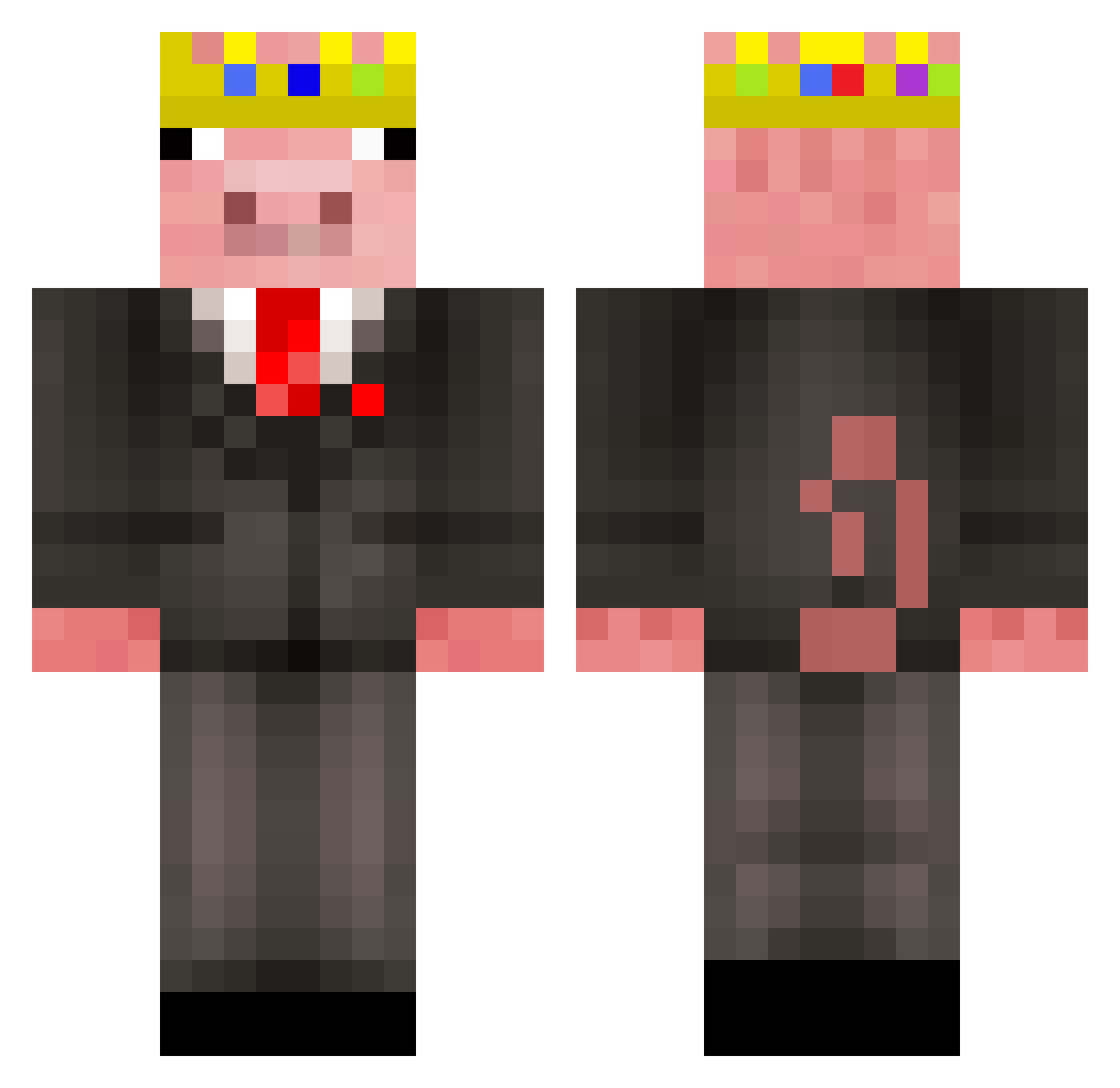 SpicyMexicano Minecraft skin, front and back view