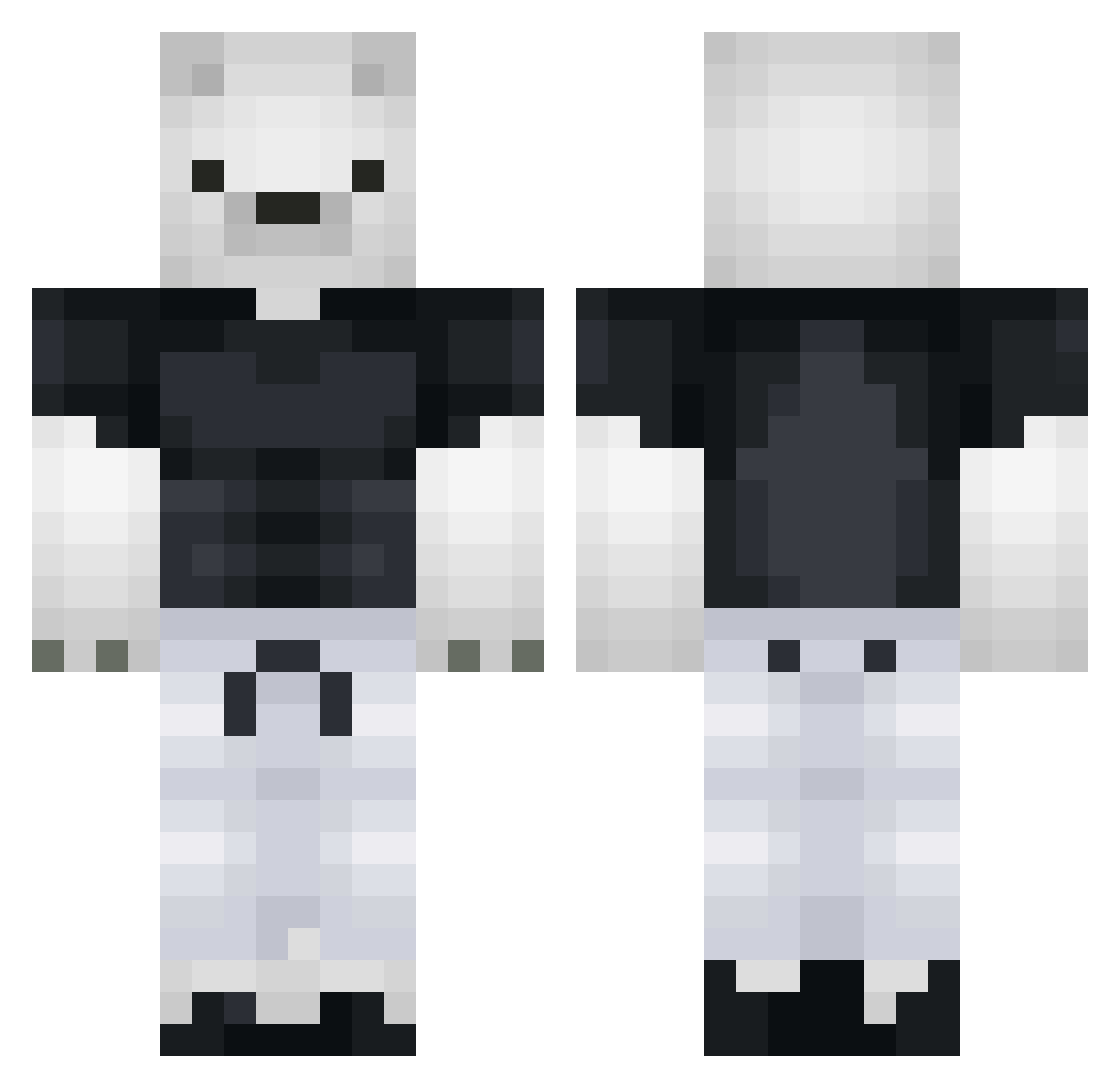 76locc Minecraft skin, front and back view