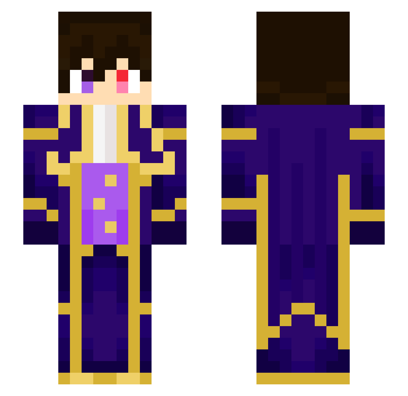 Bliki__ Minecraft skin, front and back view