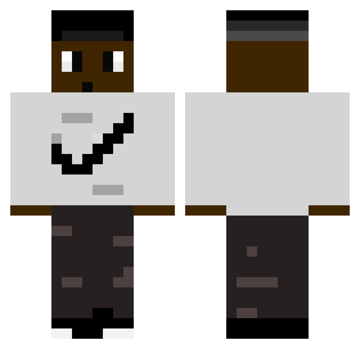 PoptartPanda01 Minecraft skin, front and back view