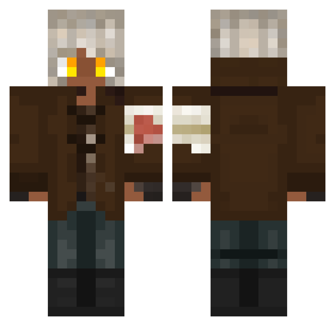 eternityeye Minecraft skin, front and back view